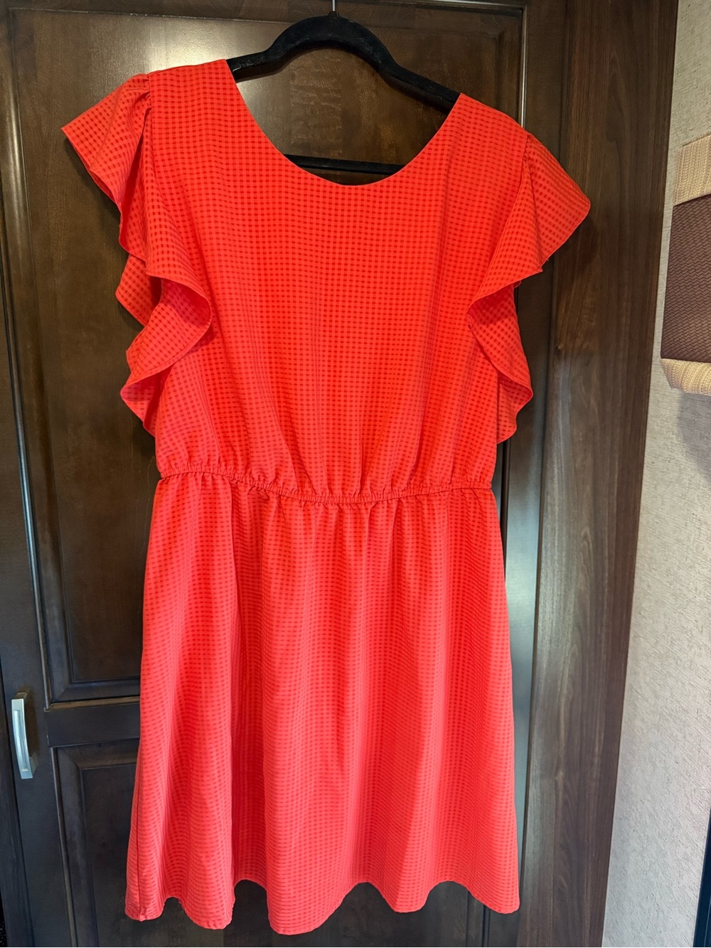 Merona Coral Red Flutter Sleeve Dress